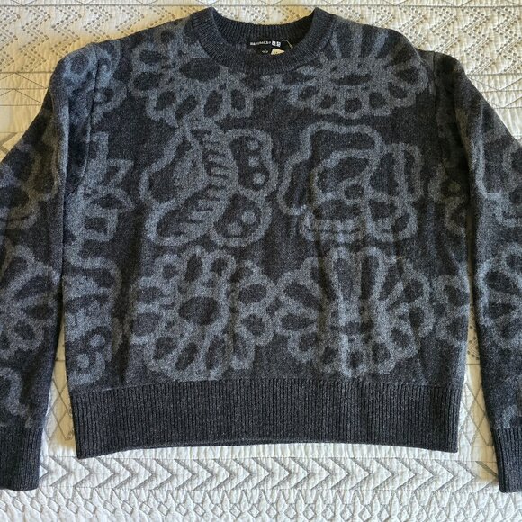 Uniglo 100% Lambs Wool Soufflé Marimekko Long Sleeve sweater Size Sm NWT - Picture 1 of 6